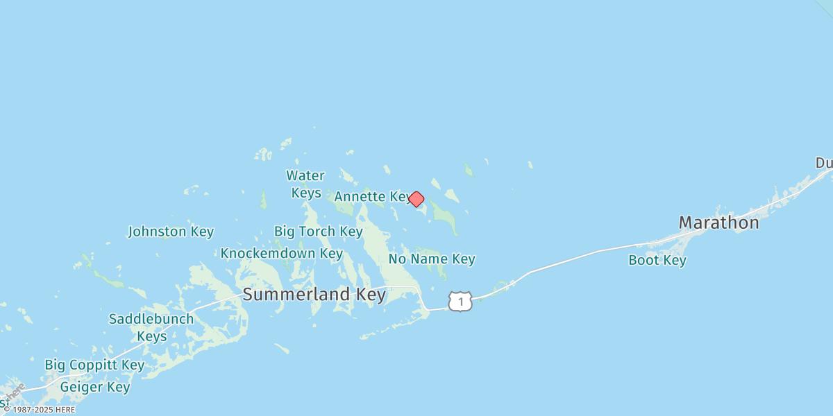 Map of Water Key, West End, Big Spanish Channel