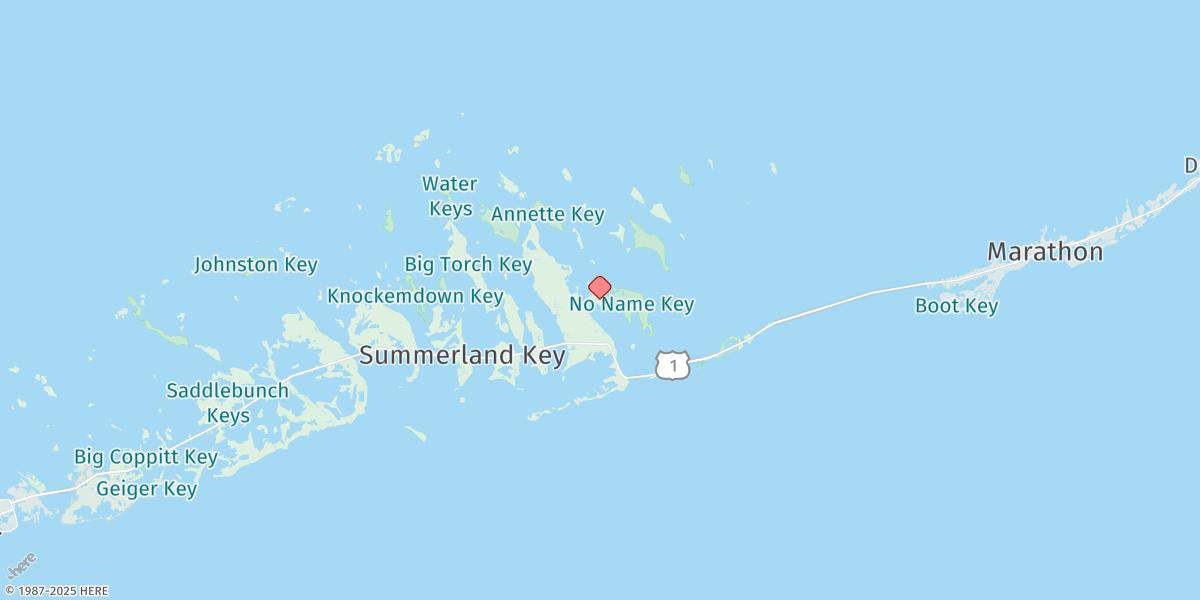 Map of Big Pine Key, Bogie Channel Bridge