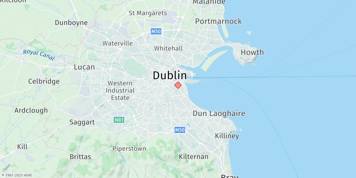 Map of Dublin Bar