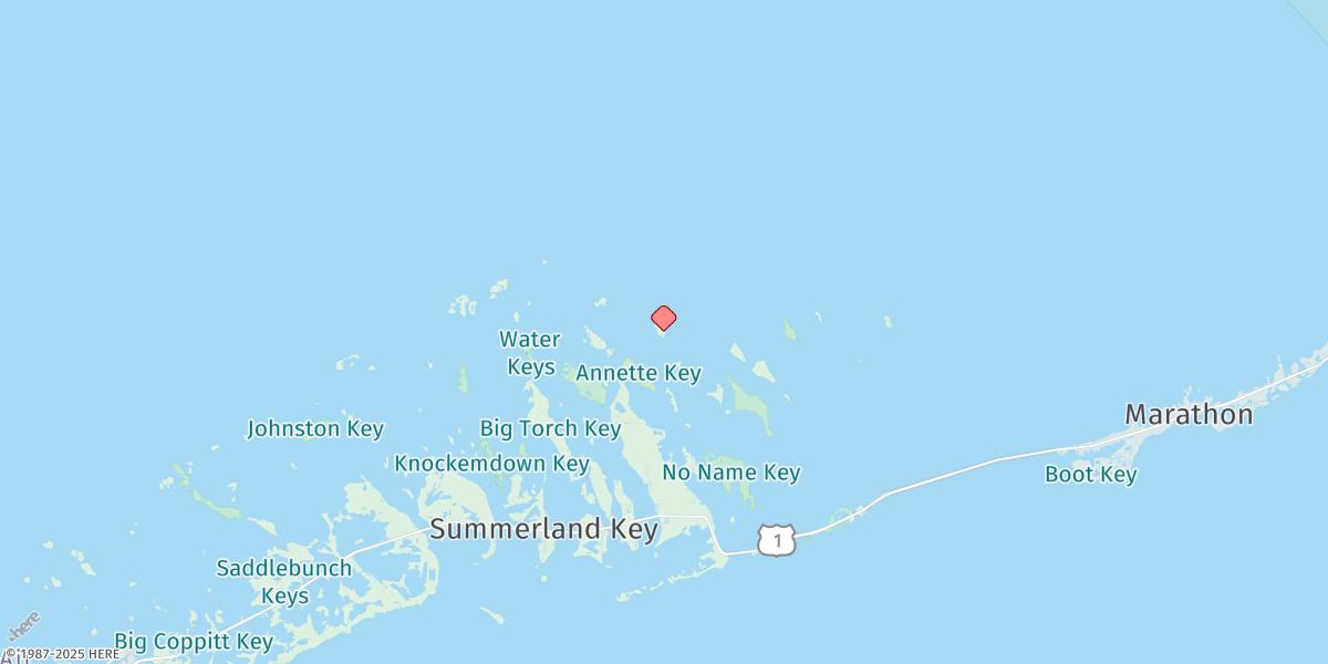 Map of Little Spanish Key, Spanish Banks