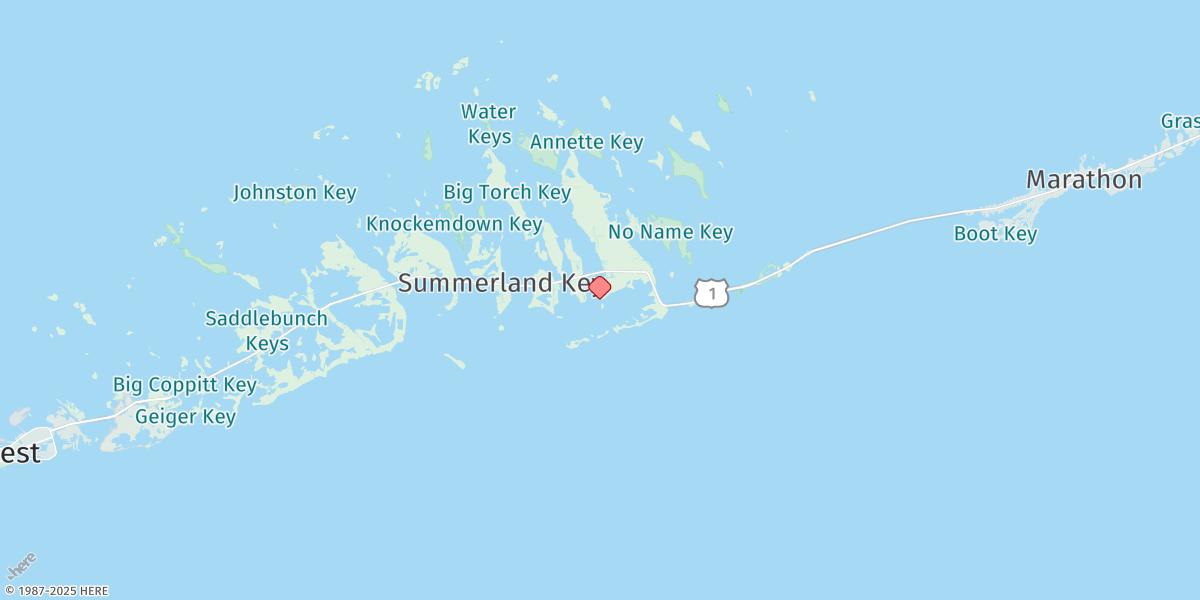 Map of Big Pine Key, Newfound Harbor Channel