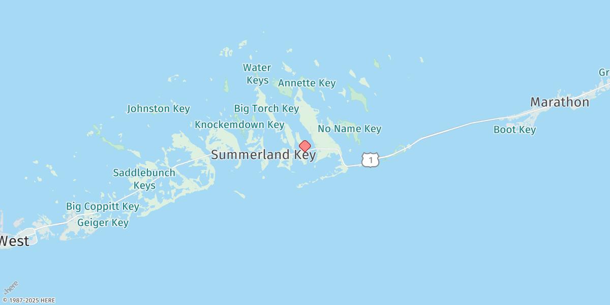Map of Little Torch Key, Pine Channel Bridge, South Side