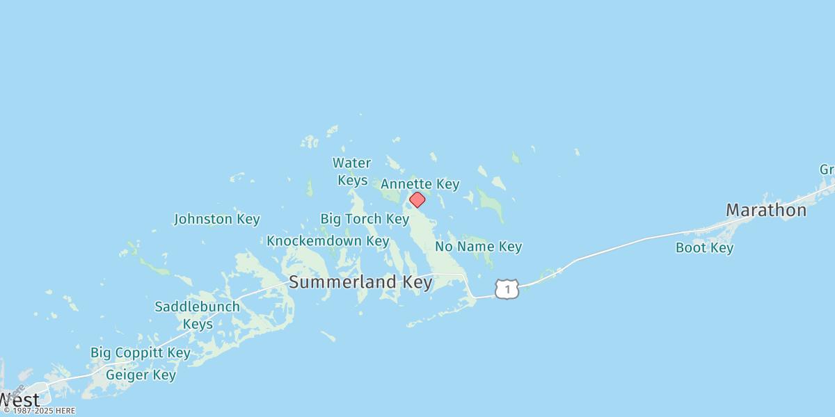 Map of Big Pine Key, Northeast Shore