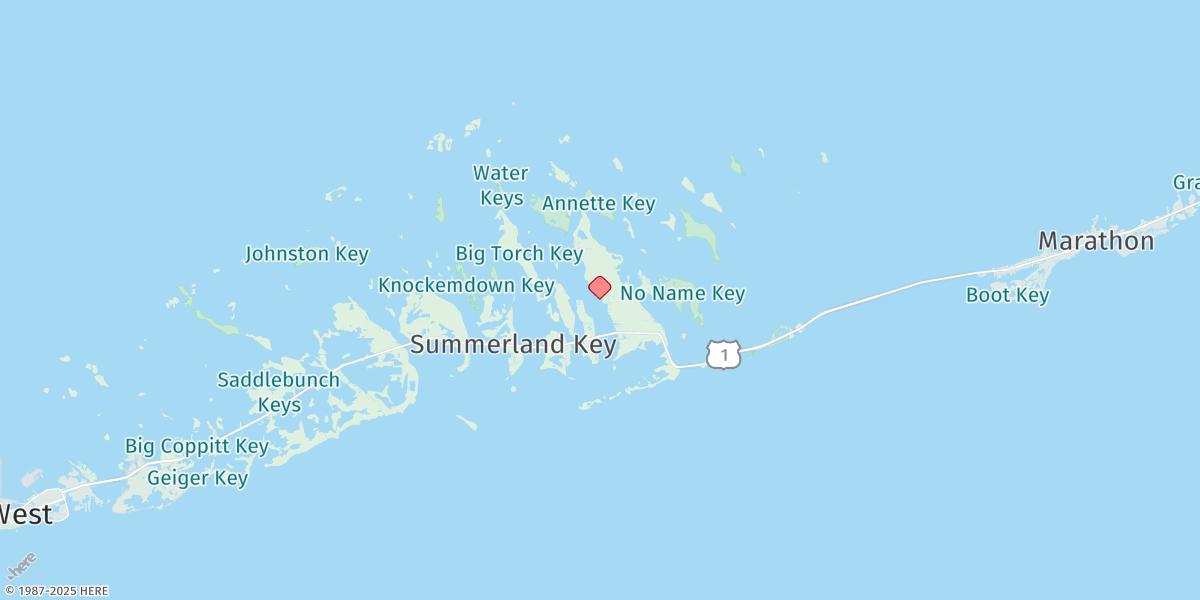 Map of Big Pine Key, West Side, Pine Channel
