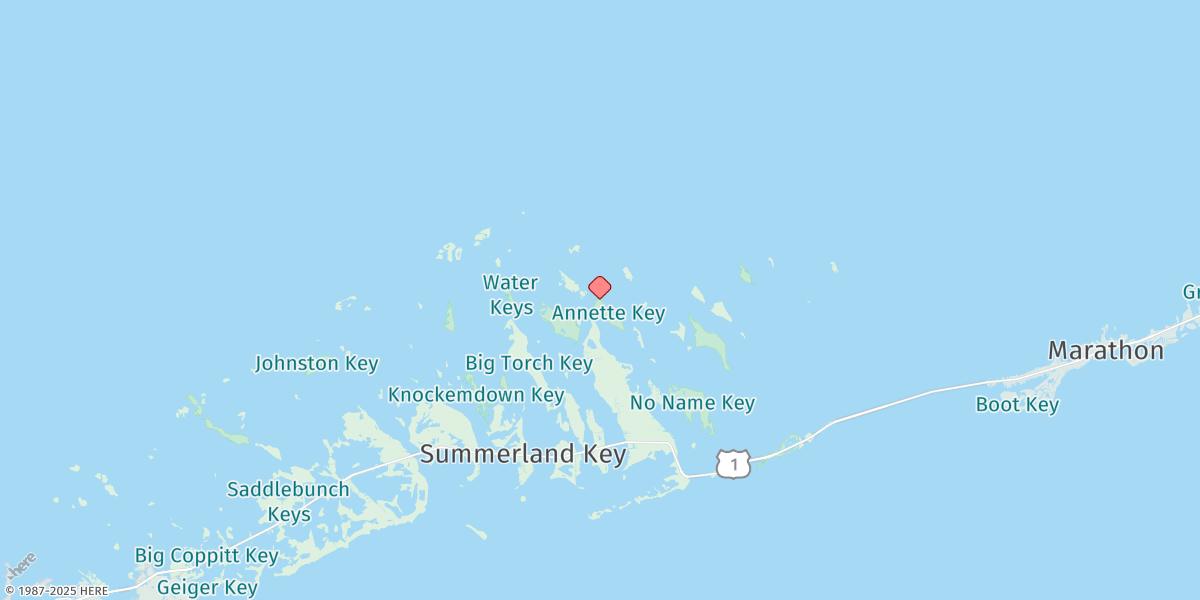 Map of Annette Key, North End, Big Spanish Channel