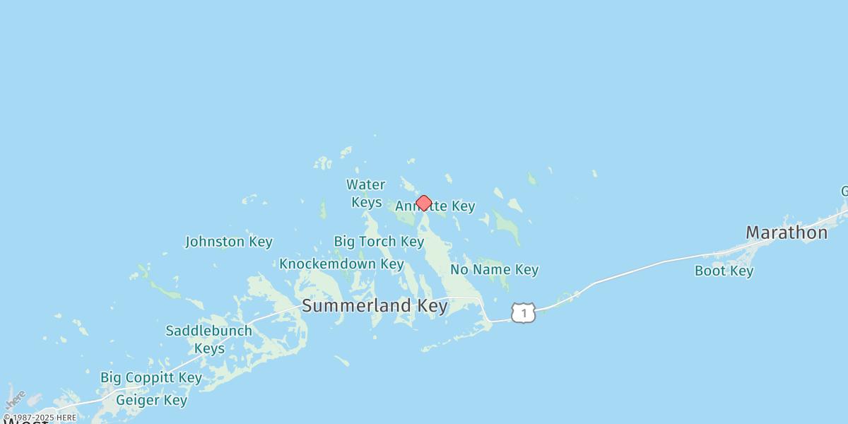 Map of Big Pine Key, North End