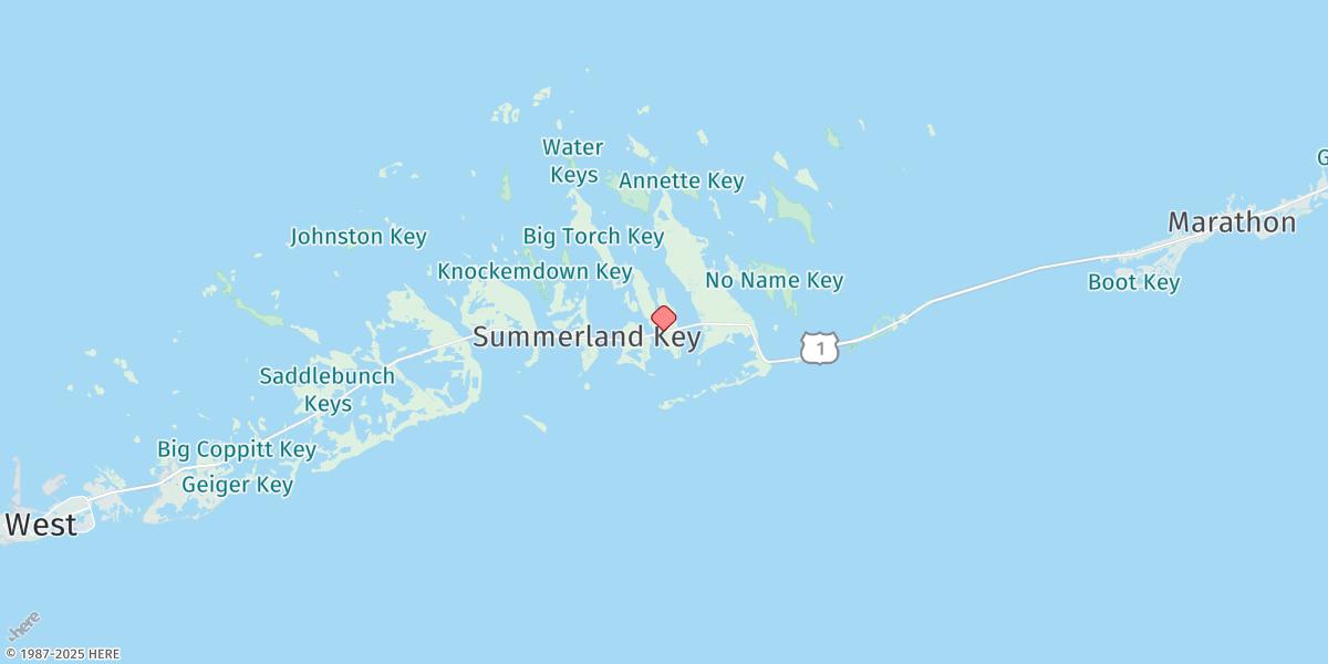 Map of Little Torch Key, Torch Channel