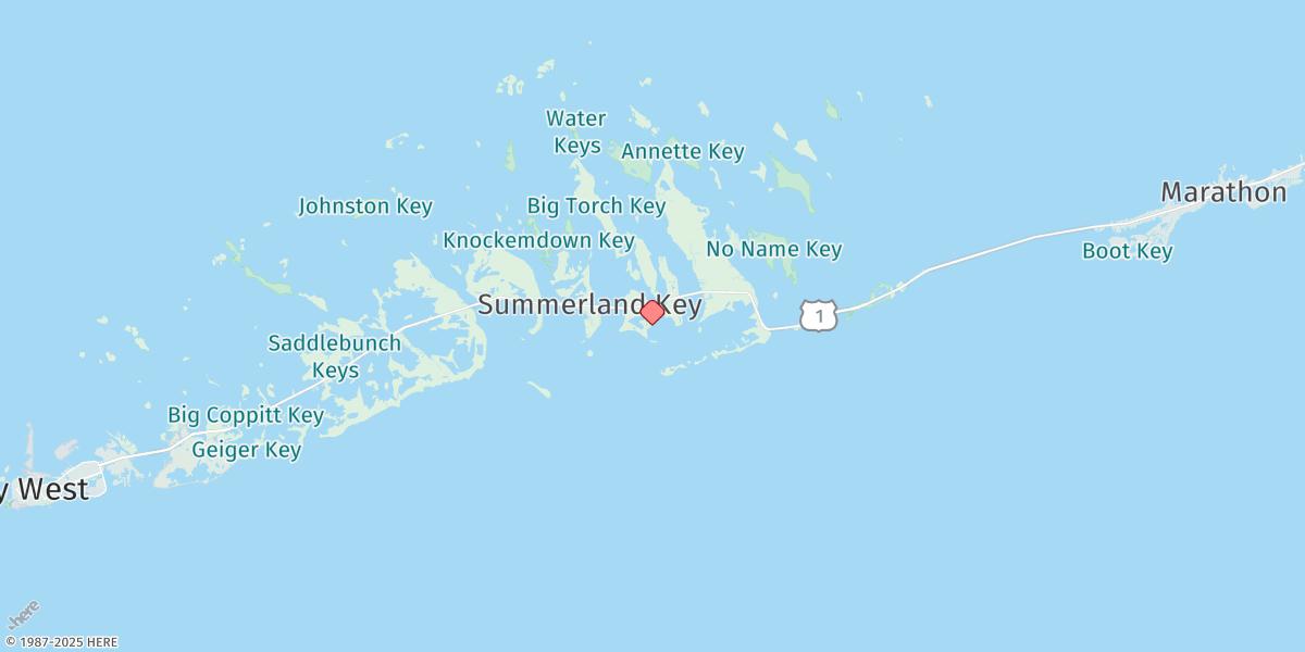 Map of Ramrod Key, Newfound Harbor