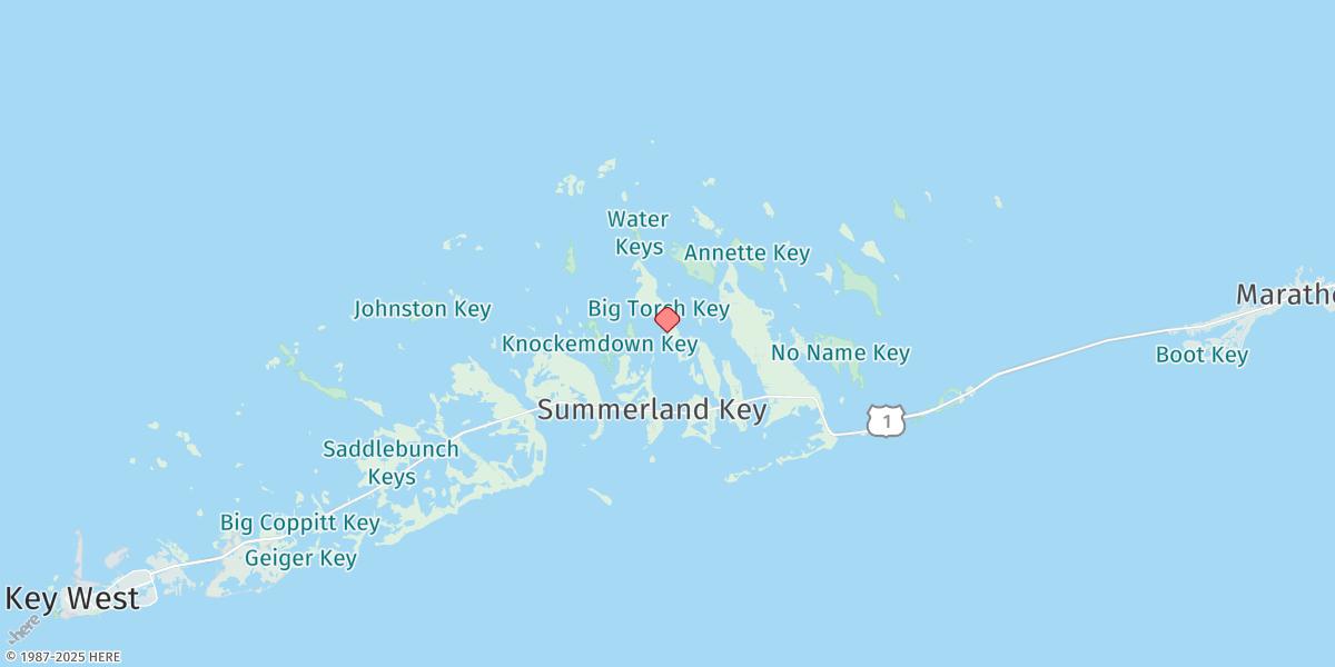 Map of Big Torch Key, Niles Channel