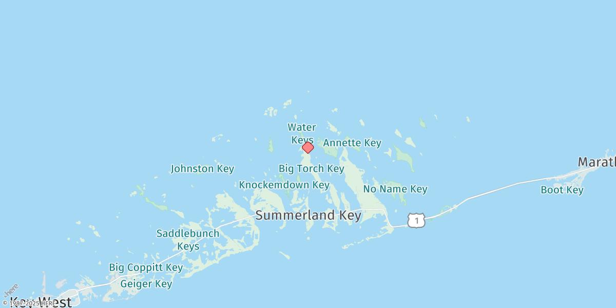 Map of Big Torch Key, Harbor Channel