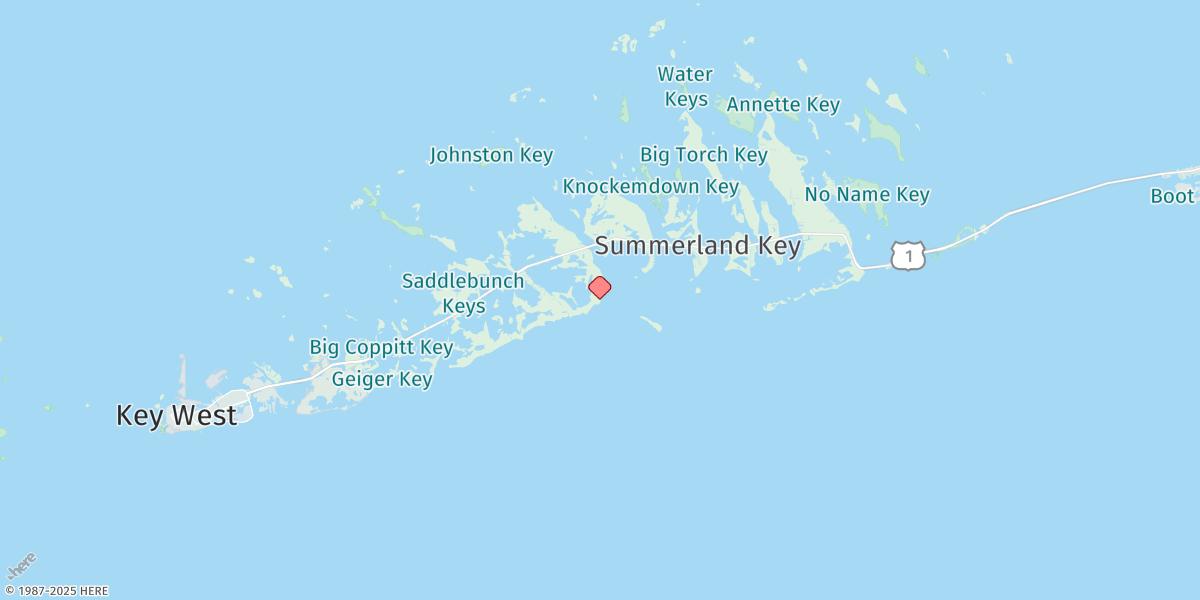 Map of Sugarloaf Key, East Side, Tarpon Creek
