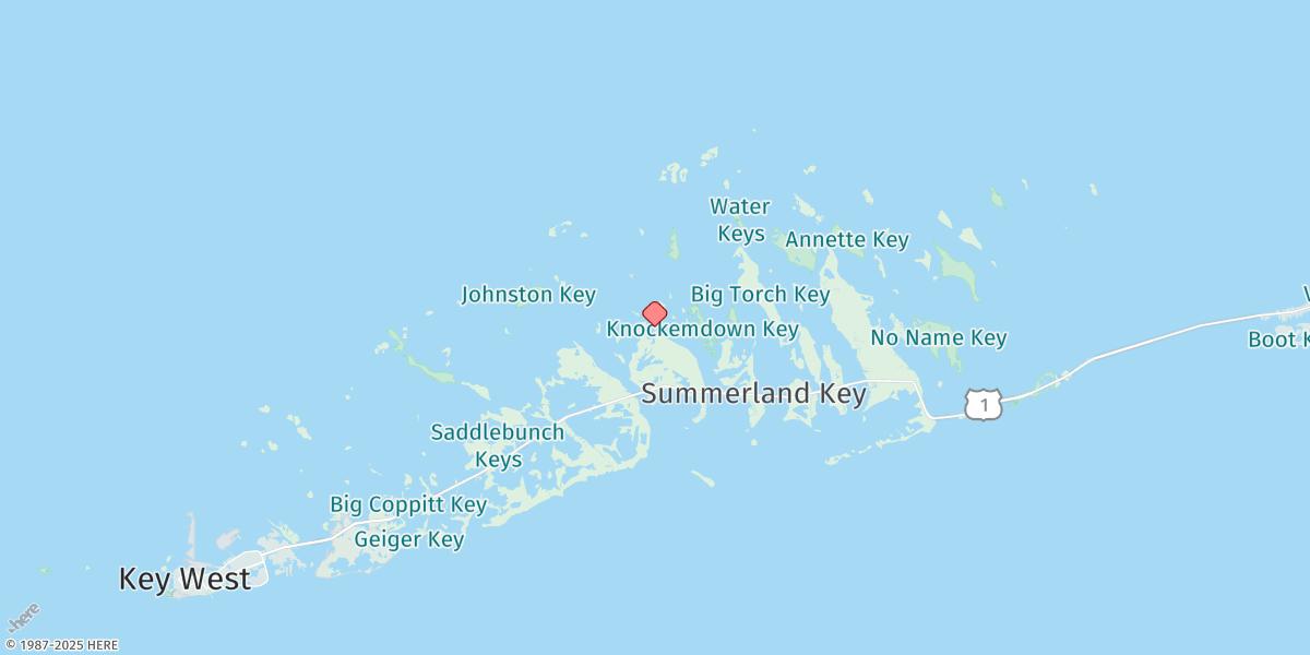 Map of Cudjoe Key, North End, Kemp Channel