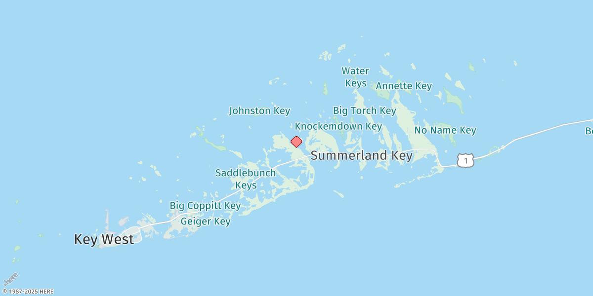 Map of Sugarloaf Key, Northeast Side, Bow Channel