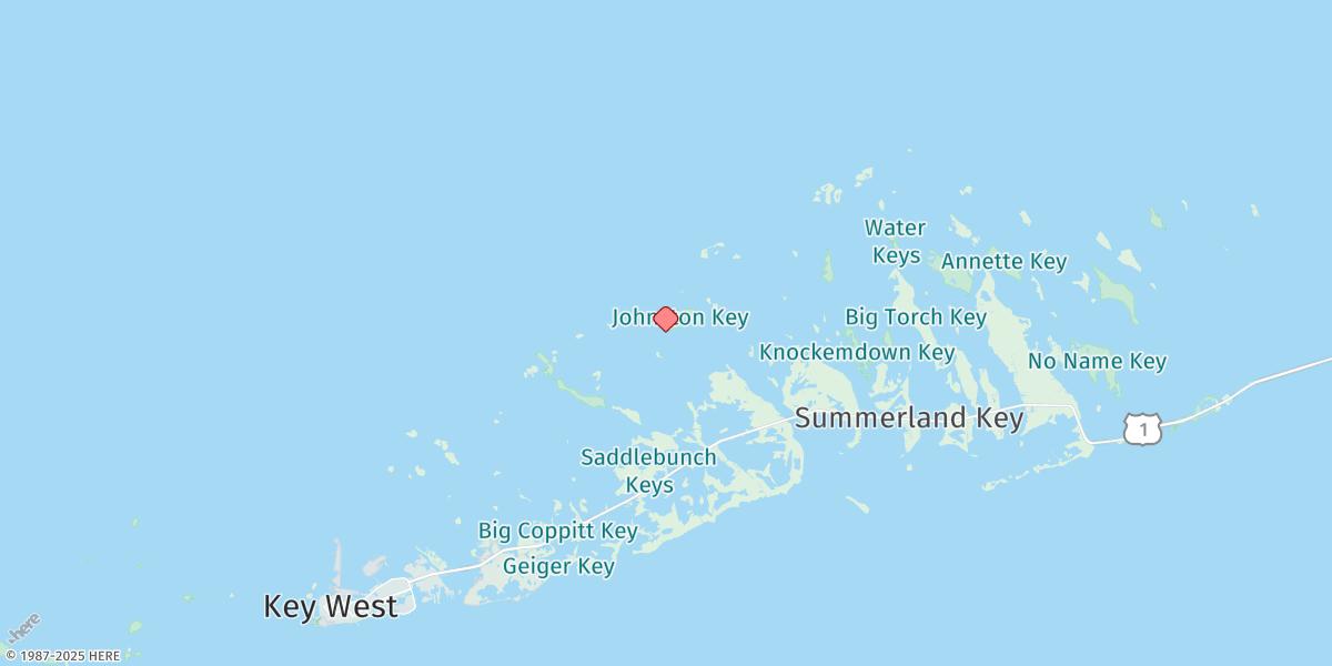Map of Johnston Key, Southwest End, Turkey Basin