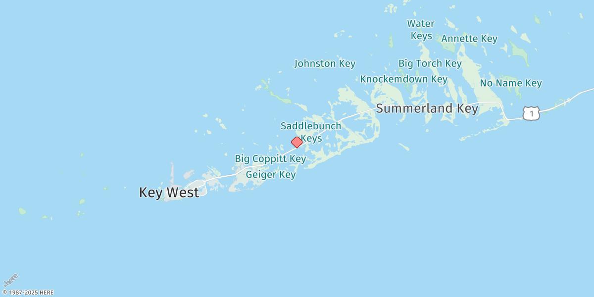 Map of Saddlebunch Keys, Channel No. 5