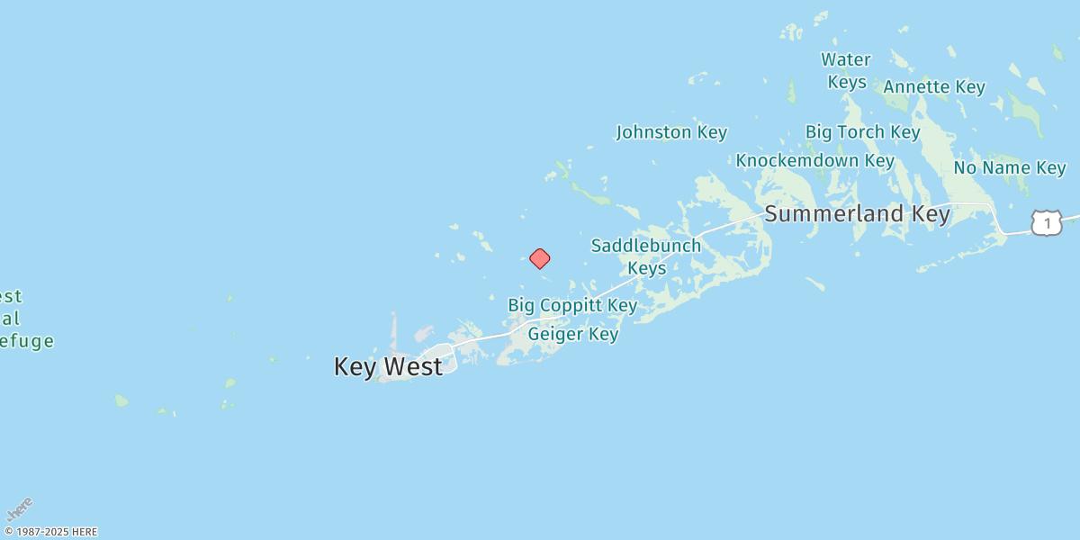 Map of Duck Key Point, Duck Key, Waltz Key Basin
