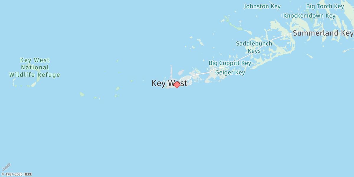 Map of Key West, South Side, White Street Pier