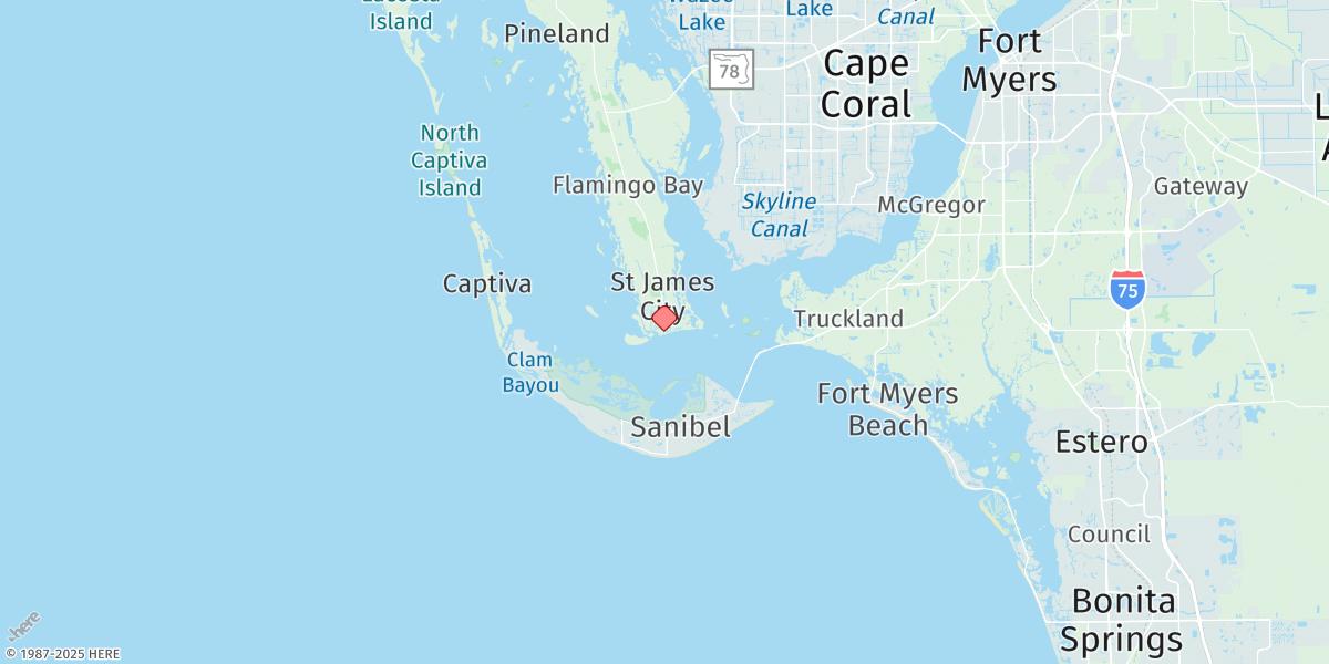 Map of St. James City, Pine Island