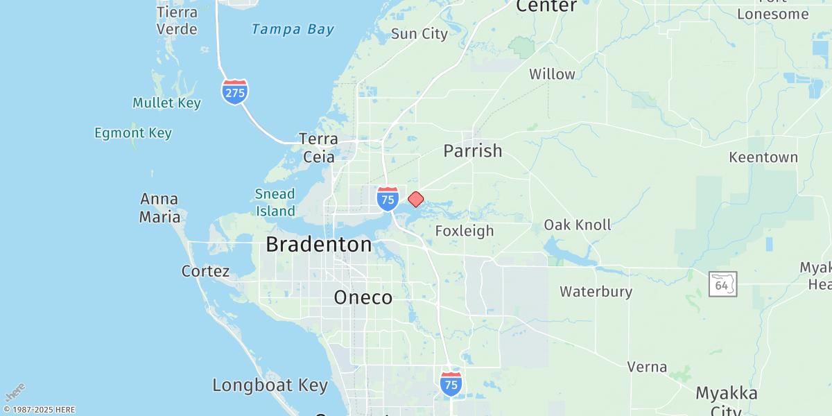 Map of Redfish Point, Manatee River
