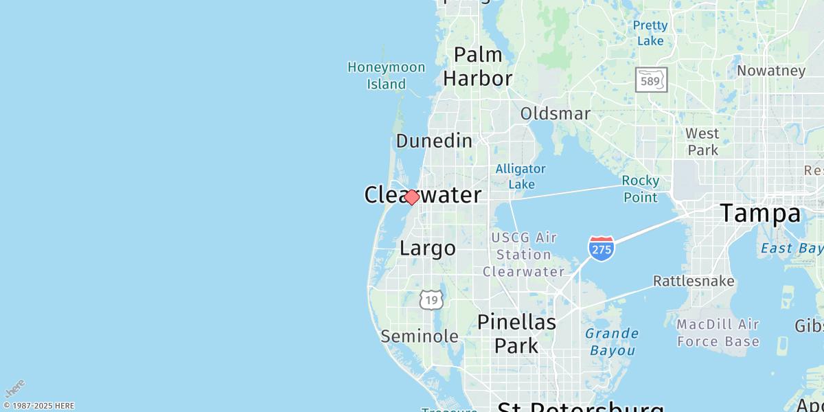 Map of Clearwater