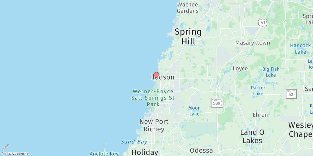 Map of Hudson, Hudson Creek