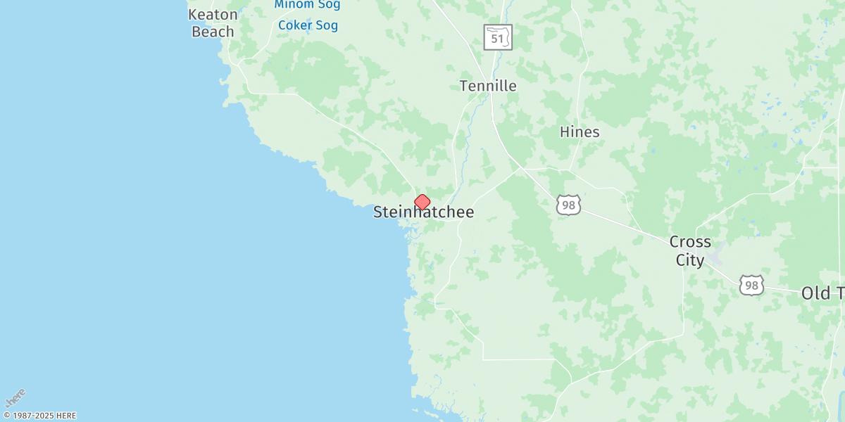 Map of Steinhatchee River Ent., Deadman Bay