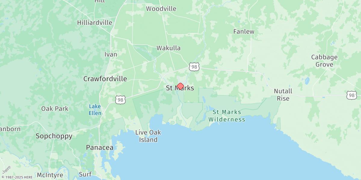 Map of St. Marks, St. Marks River