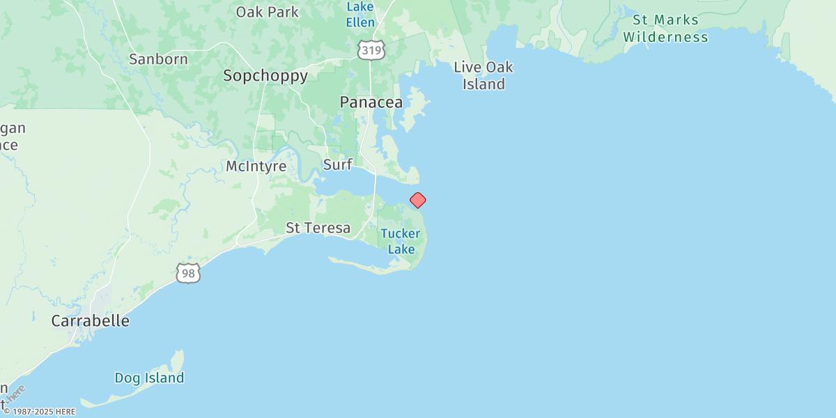 Map of Bald Point, Ochlockonee Bay
