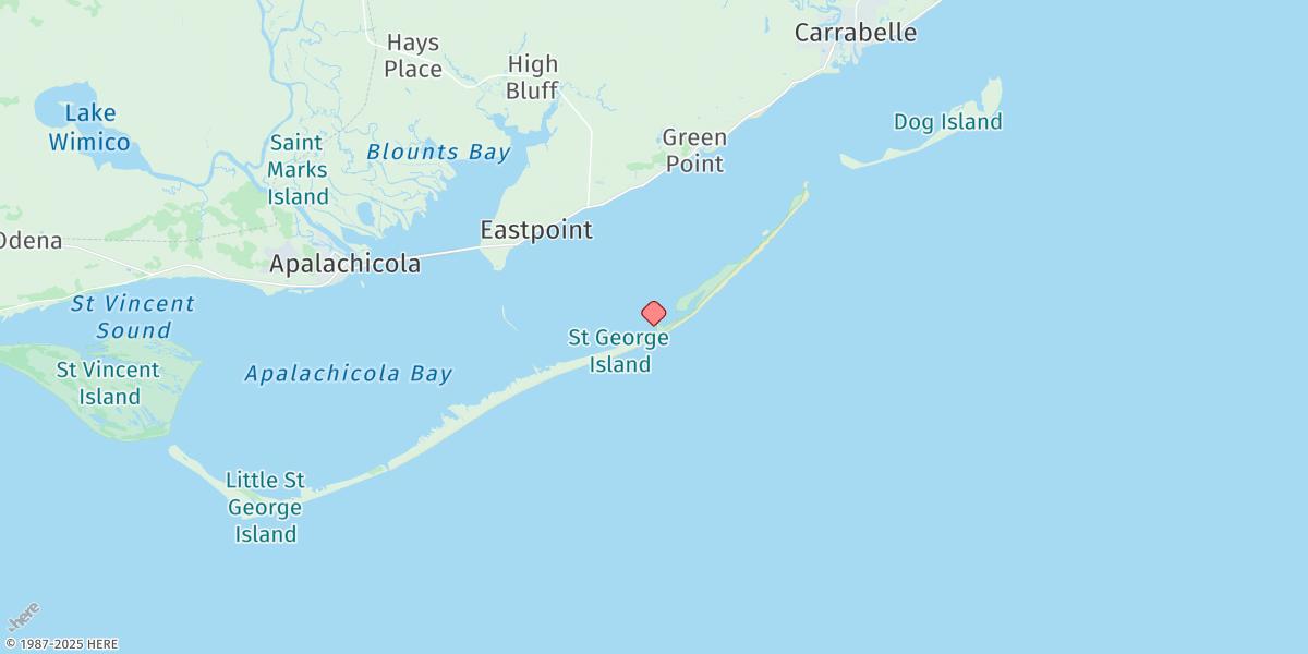 Map of St. George Island, Rattlesnake Cove