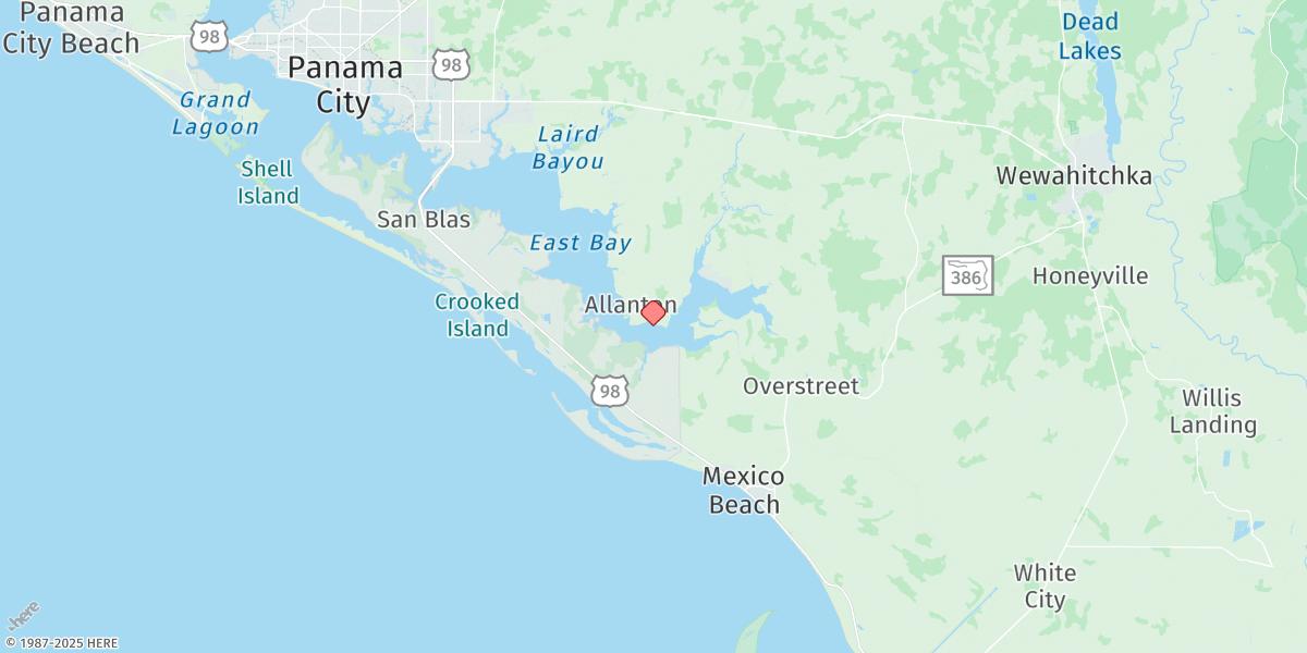 Map of Allanton, East Bay