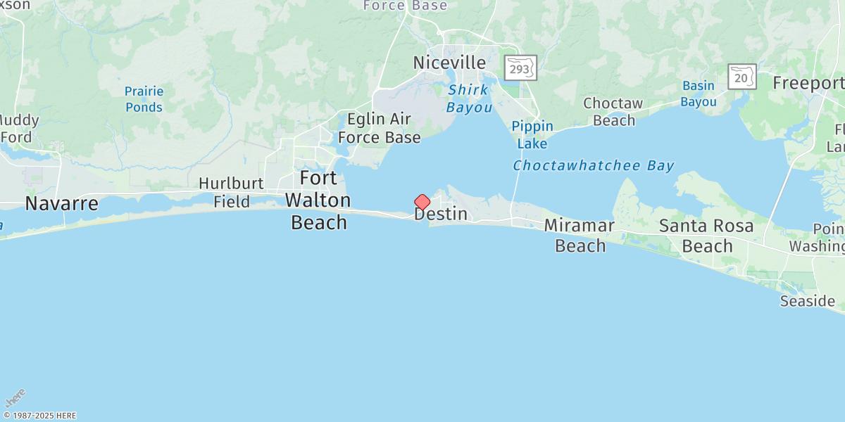 Map of East Pass (Destin)