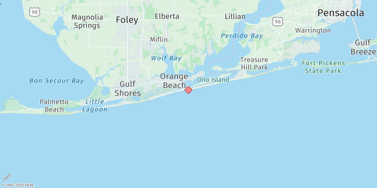 Map of Alabama Point (Perdido Bay)