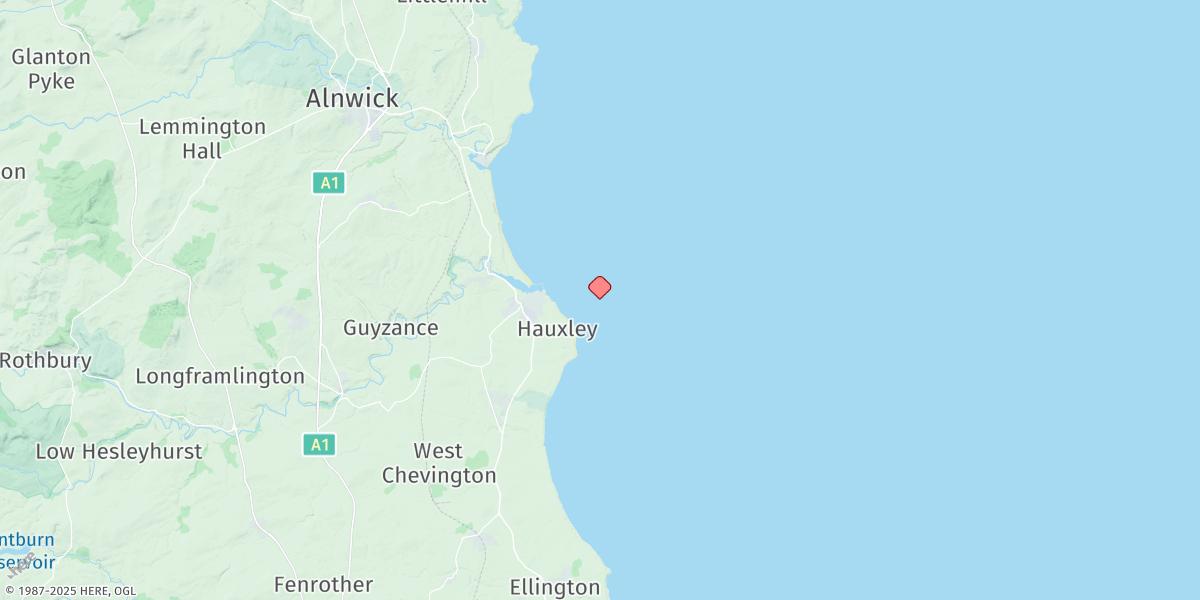 Map of Coquet Island
