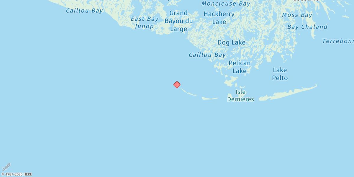 Map of Raccoon Point, Caillou Bay
