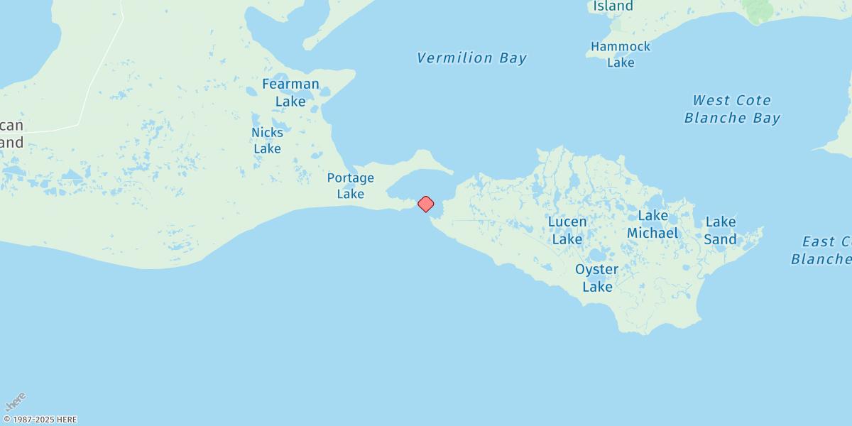 Map of Southwest Pass, Vermilion Bay