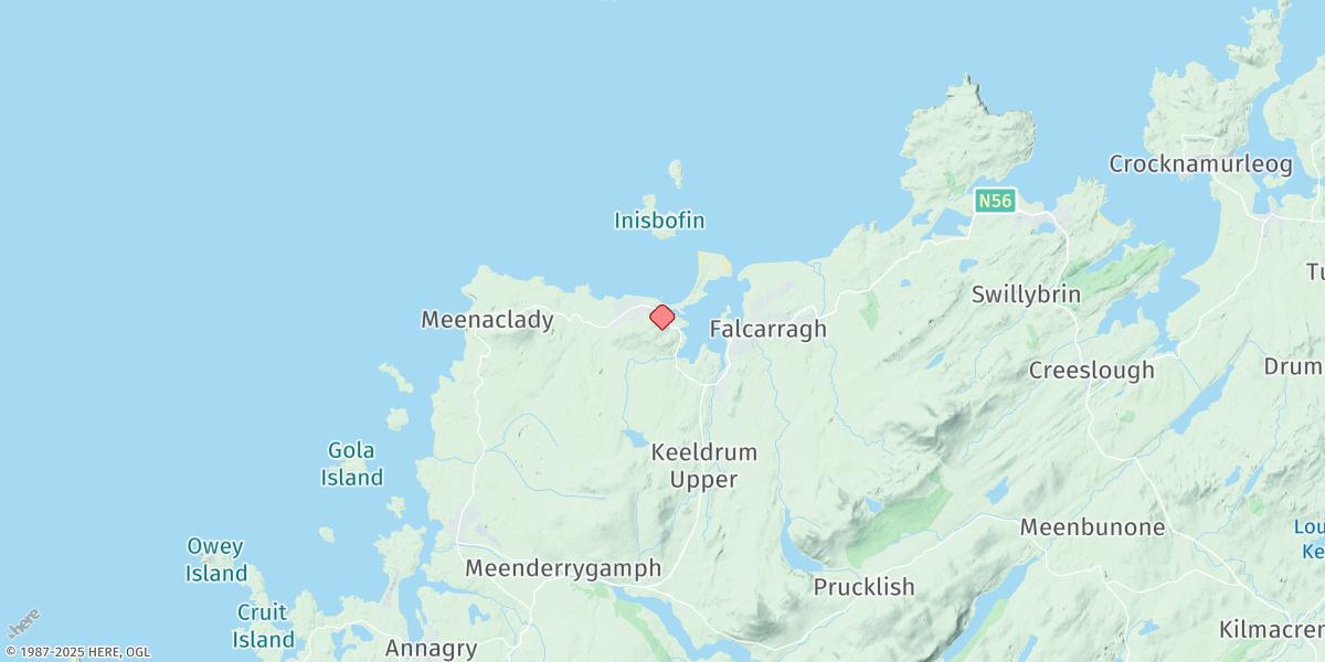 Map of Inishbofin Bay