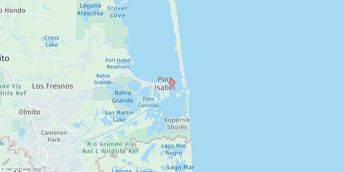 Map of Queen Isabella Causeway (West End)
