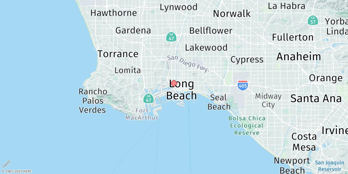 Map of Long Beach, Inner Harbor