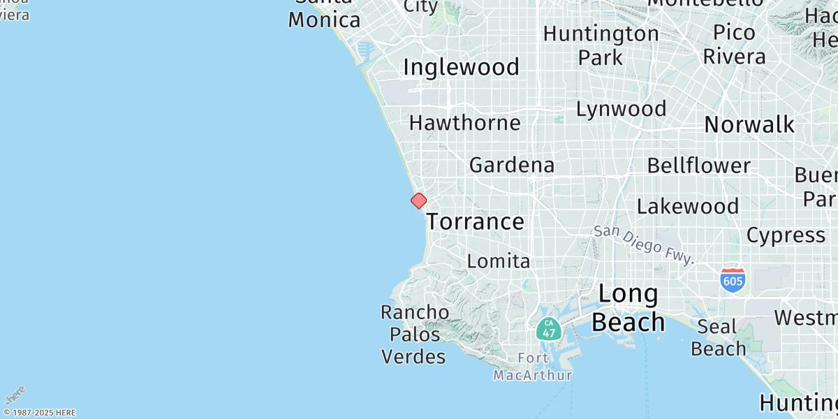 Map of King Harbor, Santa Monica Bay