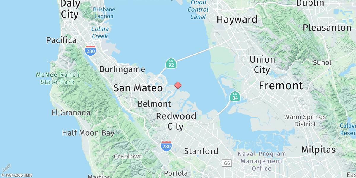 Map of Bay Slough, East End