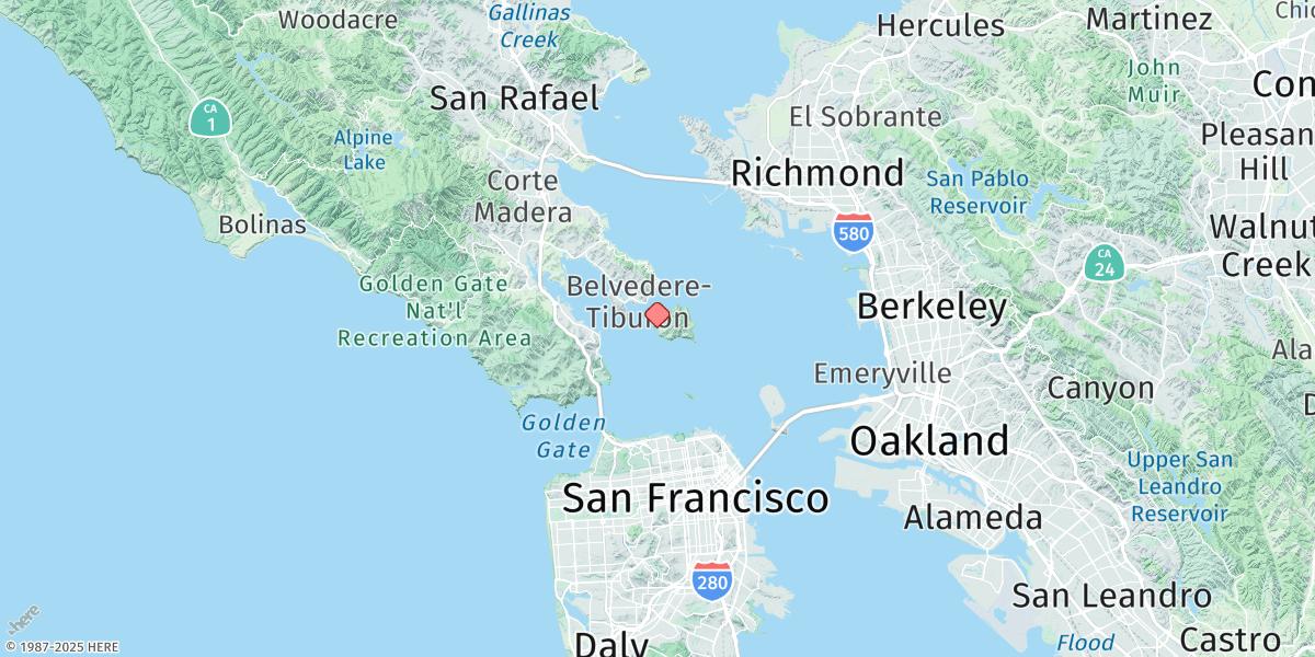 Map of Angel Island (West Side)