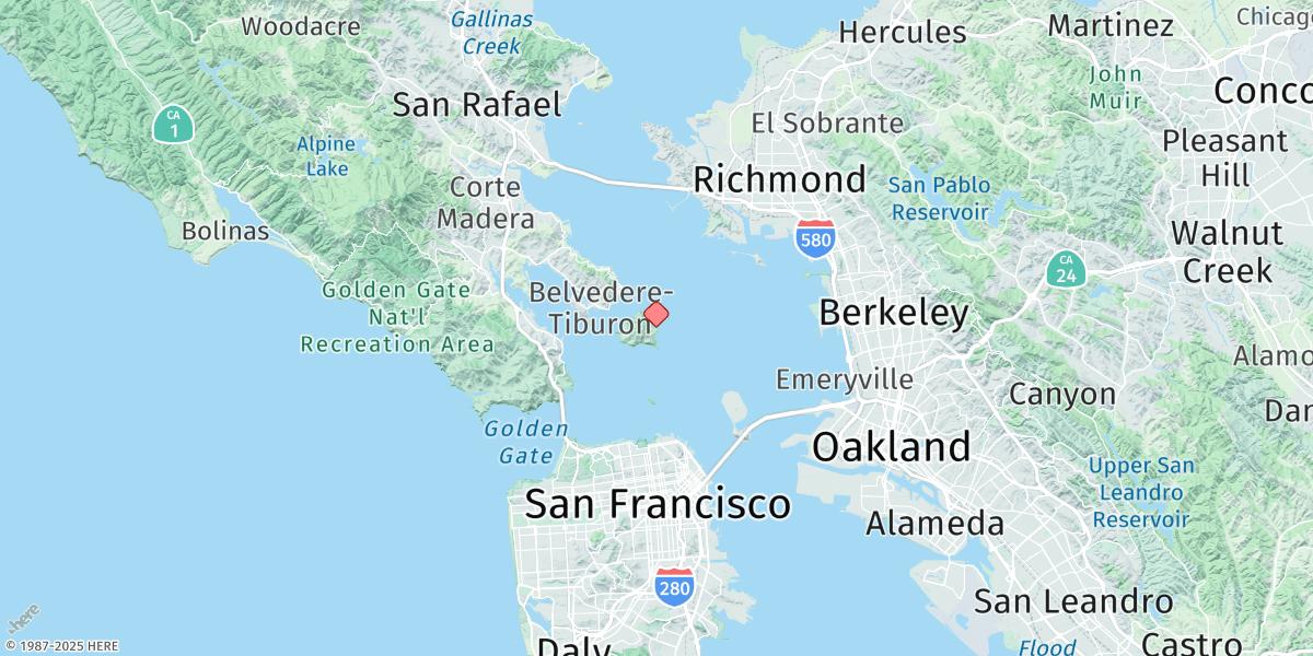 Map of Angel Island, East Garrison