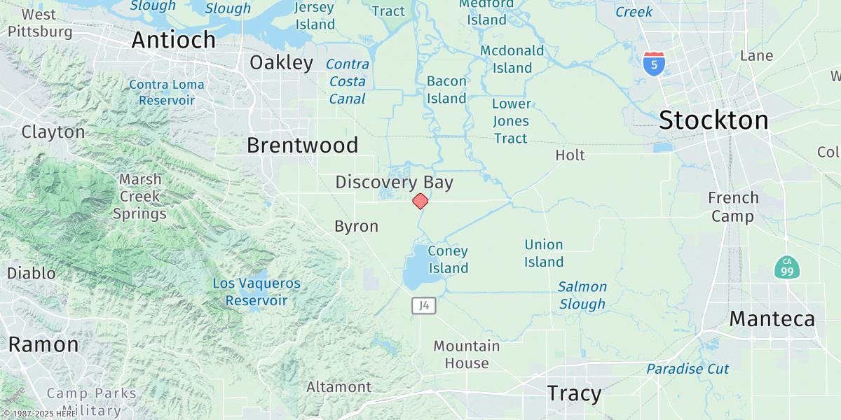Map of Borden Highway Bridge, Old River