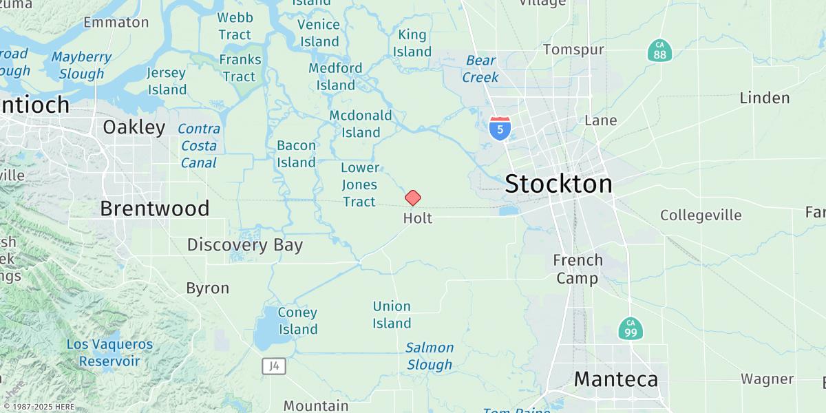 Map of Holt, Whiskey Slough