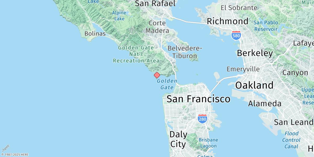 Map of Point Bonita, Bonita Cove