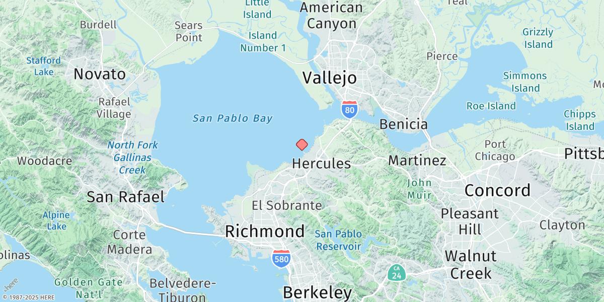 Map of Hercules, Refugio Landing