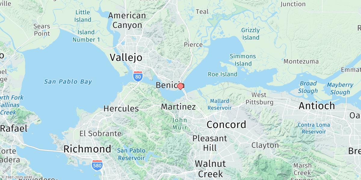 Map of Benicia