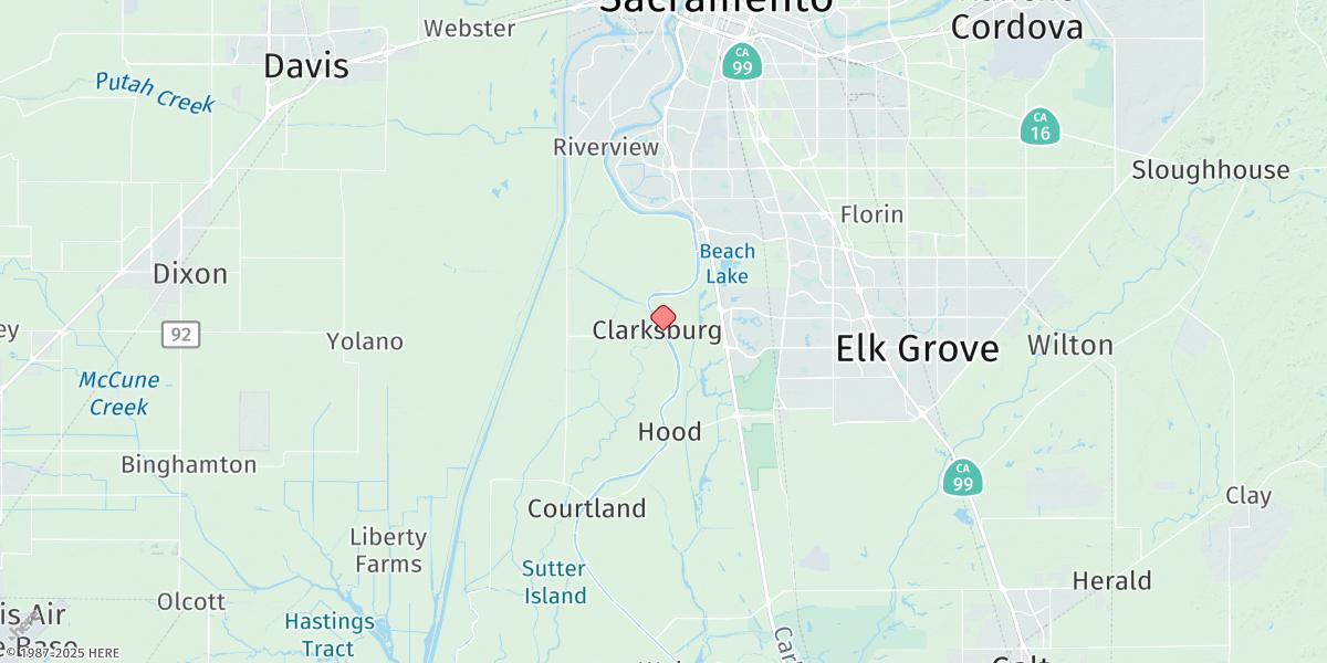 Map of Clarksburg