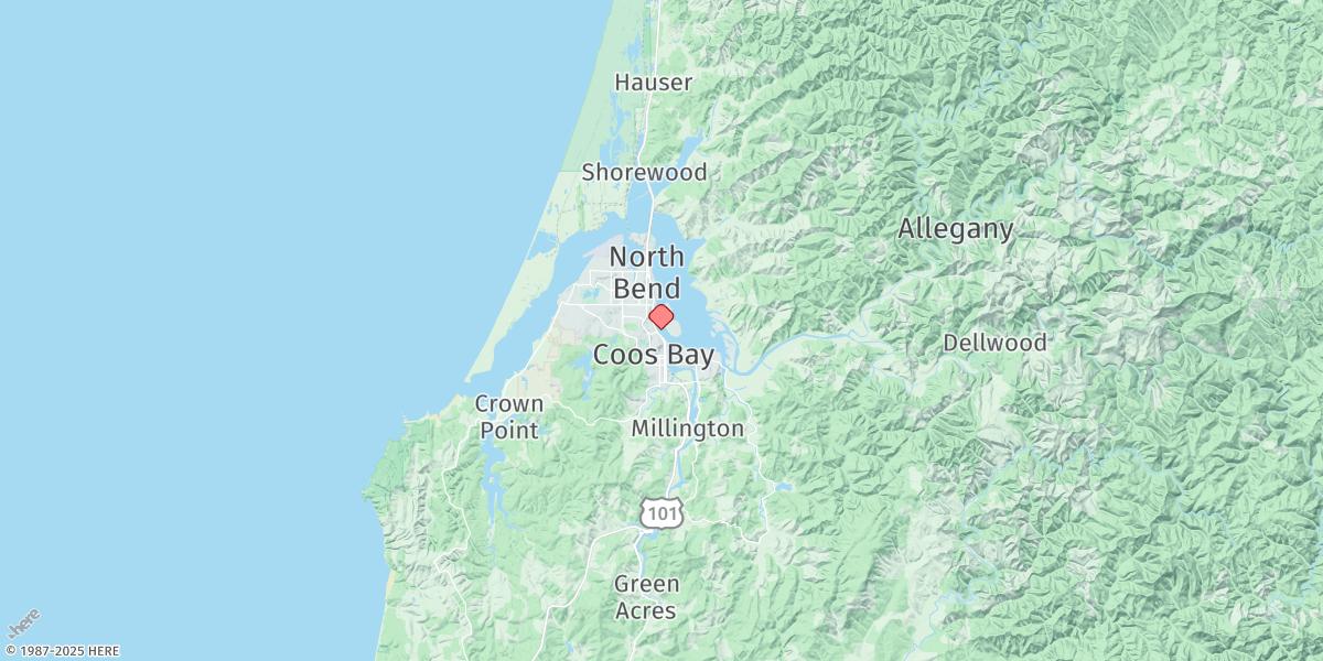 Map of Coos Bay