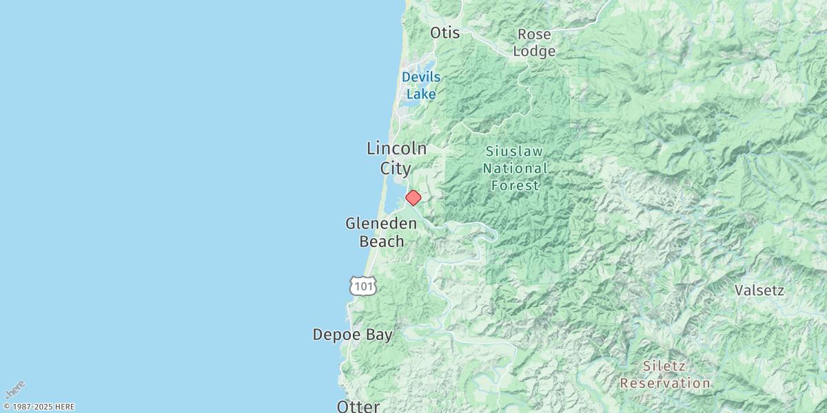 Map of Kernville, Siletz River